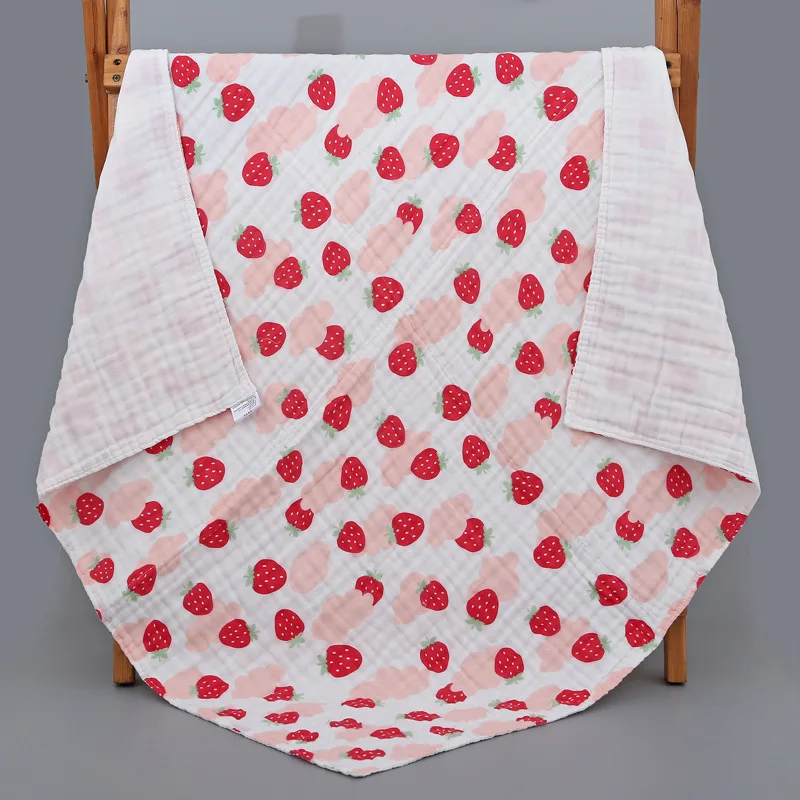Impressão dos Desenhos Multi-camada de Alta Fácil de Limpar Animados Recém-nascidos Qualidade Algodão Gaze Cobertor Seersucker Carrinho Swaddle Envoltório Infantil 8 alta qualidade algodão gaze cobertor fácil de