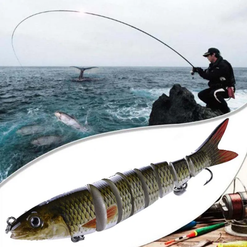 

1Pcs 13.6cm 18g Swimbait lure Multi Jointed Fish Swimbait Hard Bait Fishing Lure Fishing Accessories Fishing Float Fishhook