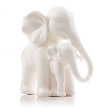 

WHITE CERAMIC ELEPHANT HOME DECOR CRAFTS ROOM DECORATION CERAMIC ELEPHANT ORNAMENT PORCELAIN FIGURINES ANIMAL STATUE DECORATION
