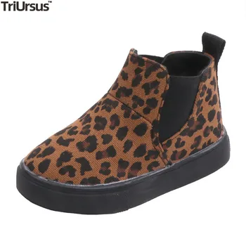 

Brand New Children's Leopard Print Boots Fur Boys Girls Non-slip Velvet Boots Non-slip Kids 2020 Autumn Winter Princess Shoes