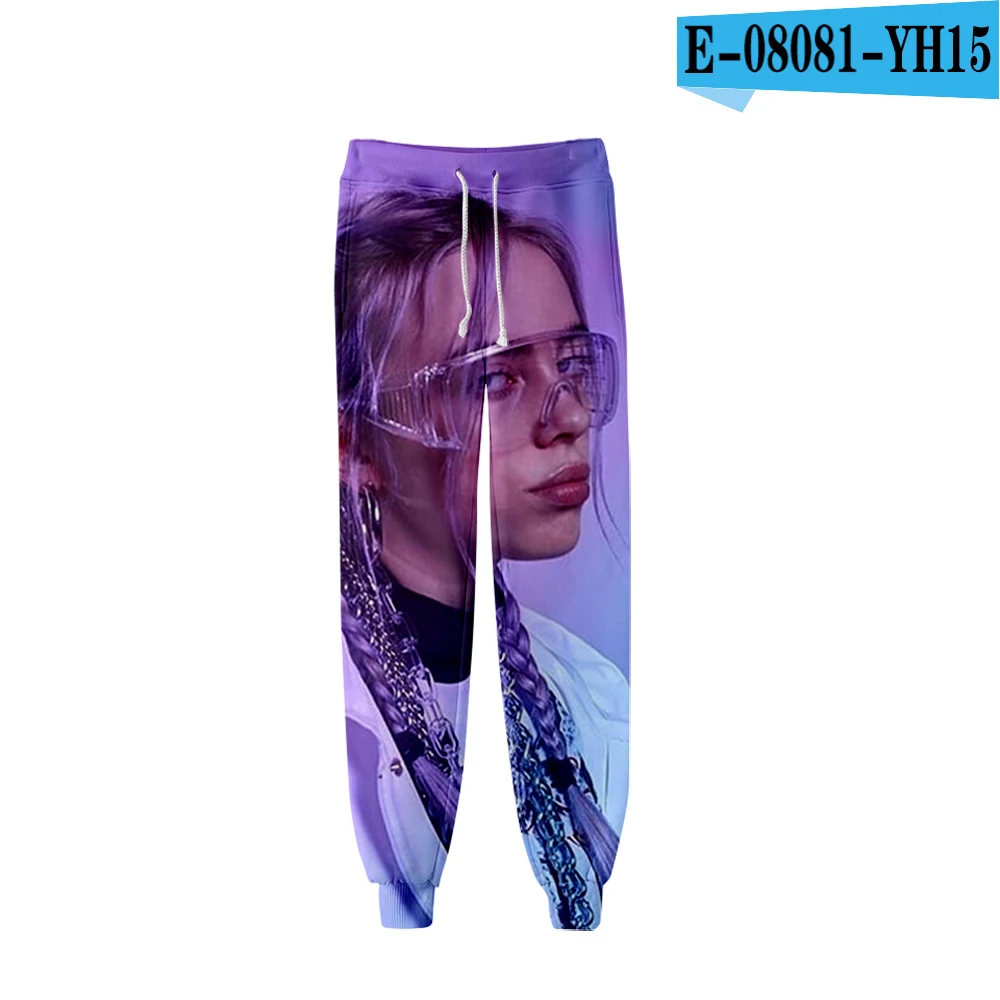 3D Billie EIlish осенние женские спортивные штаны для бега с 3D принтом Billie EIlish мужские и женские повседневные штаны модные брюки в стиле хип-хоп - Цвет: 3D