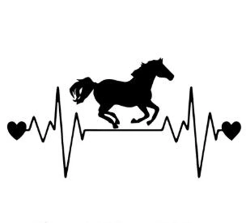 Black/Sliver Funny Horse Sticker Animals Car Decals For Car Window Body