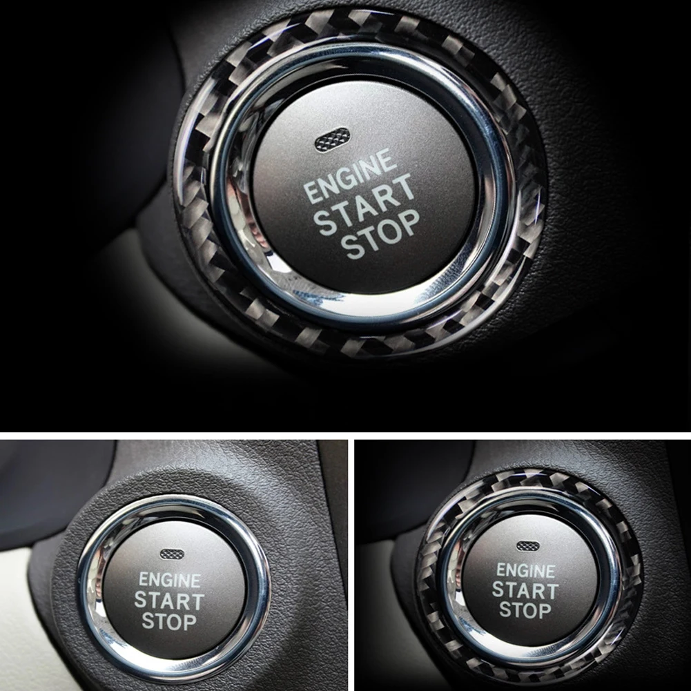 Для Lexus IS250 IS250C IS350 2006-2013 углеродное волокно двигатель кнопка запуска стоп кольцо наклейка крышка отделка декор салона автомобиля стиль