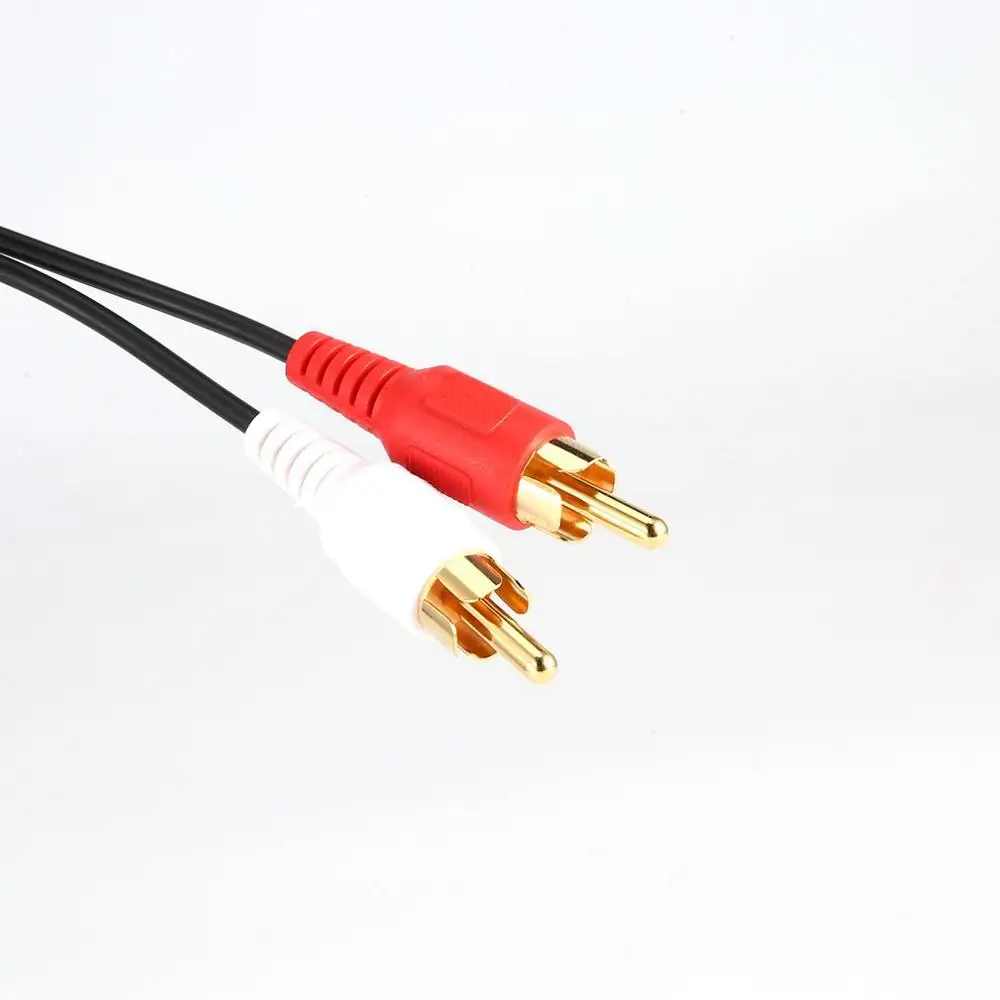 Позолоченный 3 5 мм Женский к 2 Rca Мужской стерео аудио Y кабель адаптер линия одна