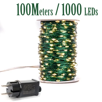 

100M 1000 led string lights fairy lights christmas decorations for tree Wedding home outdoor garland Garden party decoration