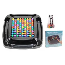 Jouet arc en ciel avec balle assortie, Puzzle coloré amusant, jeu de société interactif, éducatif