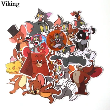

17 Pcs/set Cat and Mouse Sticker Cartoon DIY Stickers For Suitcase Luggage Laptop Waterproof Stickers Skateboard Sticker G0205