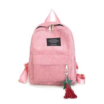 

Fashion Mini Corduroy Women Backpack Girl Casual Canvas Travel shoulder Bag female College School Bagpack For Teenage Girls