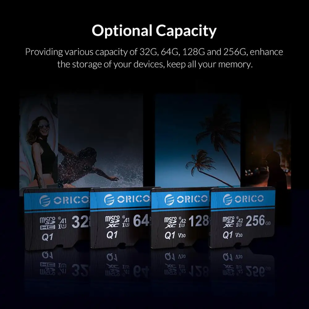 ORICO Micro SD Card Memory Card 256GB 128GB 64GB 32GB 80MB/S mini TF car Micro sd card Class10 flash card Memory 32GB TF Card