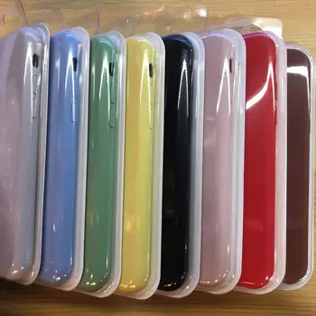 

100Pcs/lot Original Silicone Case For Phone i5 SE 6 6s 7 8 plus iX XS XR XS MAX Phone Cover case with Packaging