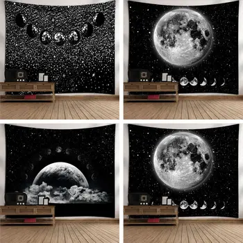 

Hot Selling Tapestry Black Starry Sky Art Background Cloth Bedside Sofa Hanging Cloth Home Decoration Wall