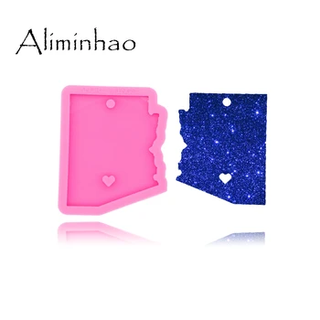 

DY0228 Shiny Arizona state Silicone Molds DIY epoxy resin table Easy to demold Crafting keychains Moulds