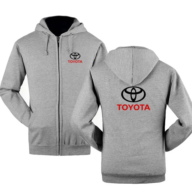 Осень Зима для Toyota логотип на молнии толстовки с принтом для мужчин флисовая куртка с капюшоном толстовки на молнии H