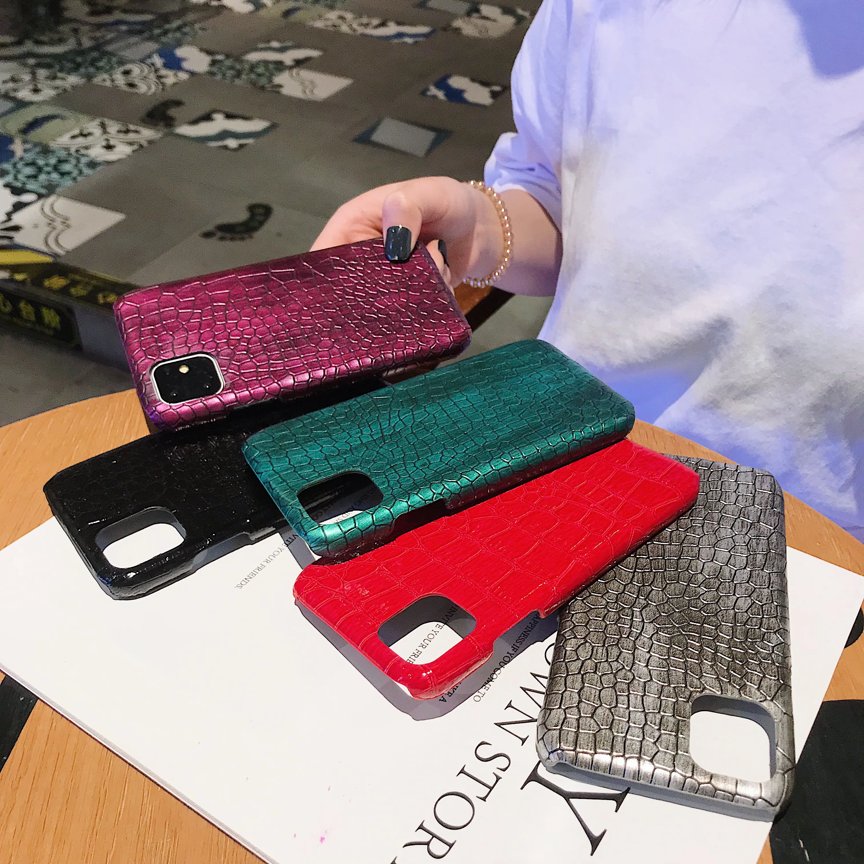 Роскошный чехол из крокодиловой кожи для iPhone XS Max XR X Жесткий Чехол 11 Pro 8 7 6 6S Plus