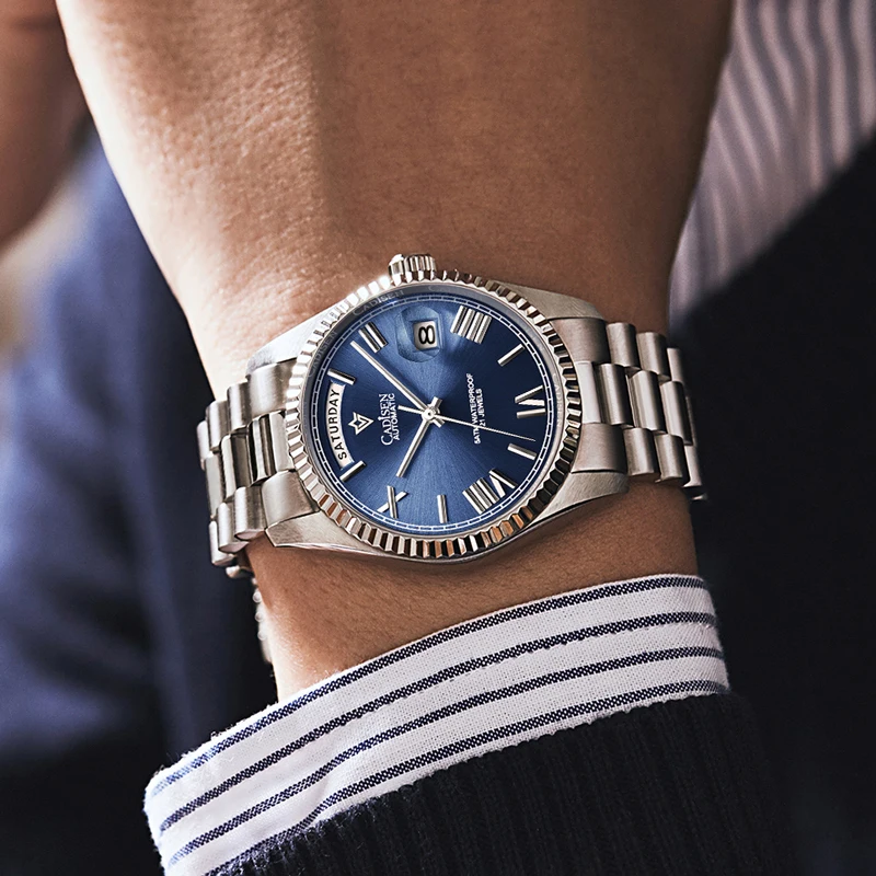 CADISEN Automatic Watch Men Sport Top Brand luxury Mechanical WristWatch Mens 2021 Stainless Steel Waterproof MIYOTA 8285 Clock