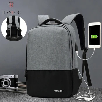 

TIANHOO 2020 New Pattern Casual Backpack Oxford Cloth Men's Fashion Wear Resistant Anti-theft USB Charging Backpacks