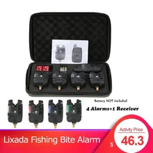 LIXADA 4 Карп беспроводной цифровой сигнализатор для рыбалки и 1 приемник светодиодный звуковой сигнал для карпа звонок для рыбы Свингеров Аксессуары для рыбалки