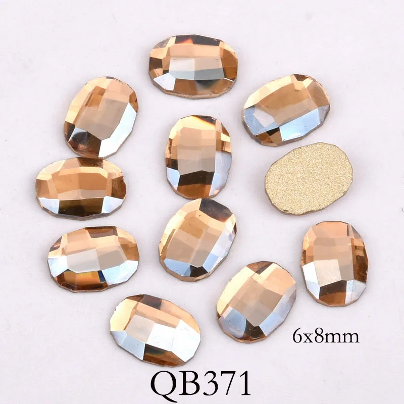 QB371 20 шт плоское дно Хрустальные стеклянные аксессуары для ногтей Стразы для шампанского стеклянные стразы для 3D украшения для ногтей ювелирные изделия - Цвет: QB371