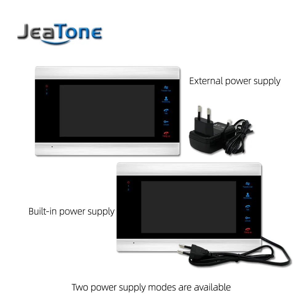  Home Intercom Video Door Phone 7 inch Monitor 1200TVL Doorbell Camera with 16G Memory Card Video In