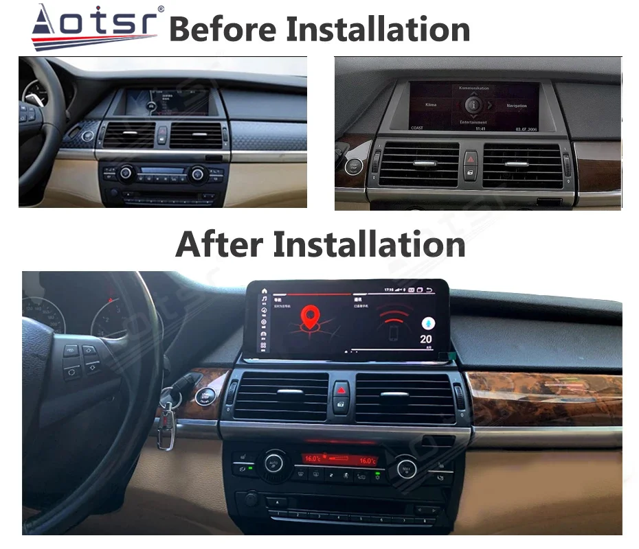 

12.3inch Android 12 Qualcomm Snapdragon Carplay For BMW X5 E70 X6 E71 CCC CIC Car Multimedia Player GPS Navigation Auto Stereo