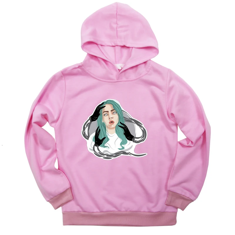 Kpop Billie Eilish/худи для детей, хип-хоп, подростковые толстовки с принтом «Bad Guy», Спортивная повседневная Весенняя толстовка унисекс, пуловер с капюшоном
