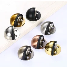 

AOBT Sliver Punch-free Sticker Hidden Stainless Steel Rubber Door Stopper Door Holders Catch Floor Mounted Nail-free Door Stops