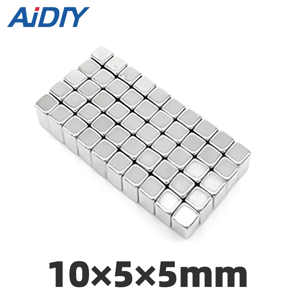 

AI DIY 10/20/lot pcs 10x5x5mm Neodymium Magnet Block Super Strong rare earth Magnets Rectangular 10 * 5 * 5mm