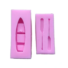 Handmade Cute Ship Boat Oars Pendant Silicone Resin Casting Mold 3D Sail Boat Epoxy Resin Chocolate Mold Art Craft Tools
