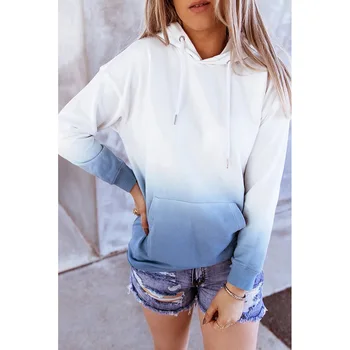 

Autumn And Winte Gradient Color Hoodie Female Sweatshirt Foreign Trade Long Sleeve Casual Versatile Tops Hoodies -40