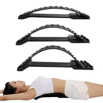 

Spinal Traction Device Back Stretcher / Lumbar Support / Neck Massage Pillow with 3 Adjustable Arch-Level