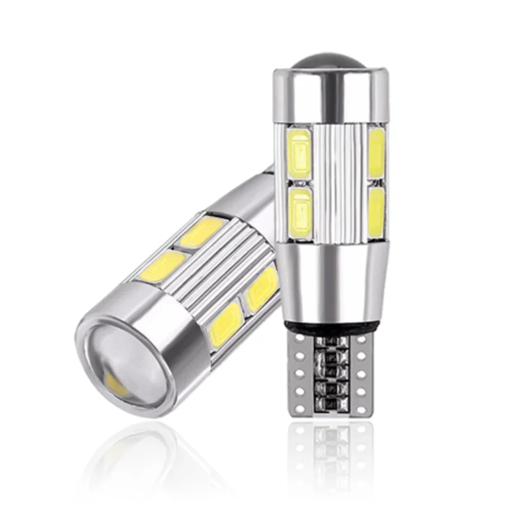 2x W5W T10 LED Canbus No error 12V 6000K 5630 10 SMD 5W5 Car Light Clearance Wedge Side Turn Singal Bulb Super Bright White | Автомобили и