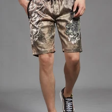Горячая Распродажа, летние шелковые шорты для отдыха, мужские винтажные шорты с рисунком Кельна, модные тонкие шорты