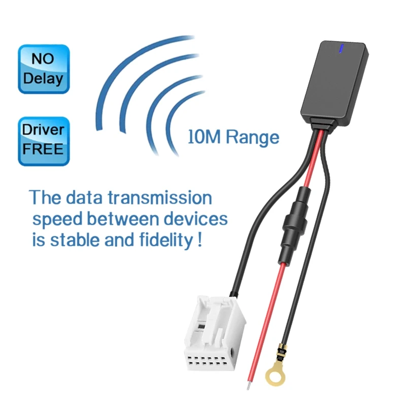12Pin 12V Bluetooth адаптер Aux кабель для Benz W169 W245 W203 W209 W164 W221 громкой связи Bluetooth гарнитура для Беспроводной авто Bluetooth 4,0 автомобильный комплект
