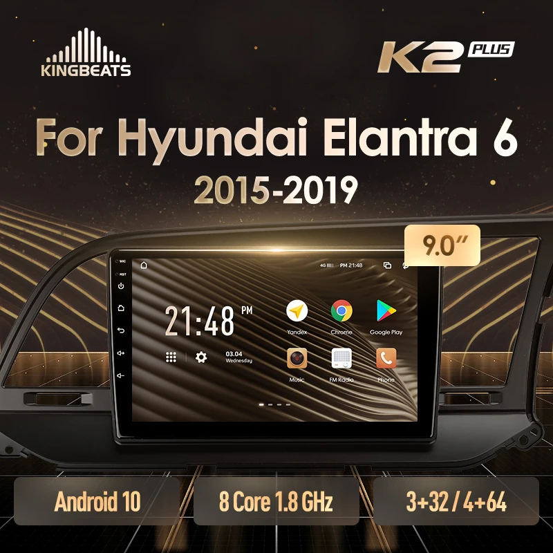 KingBeats штатное головное устройство For Hyundai Elantra 6 2015 - 2019 Right hand driver GPS Android 10