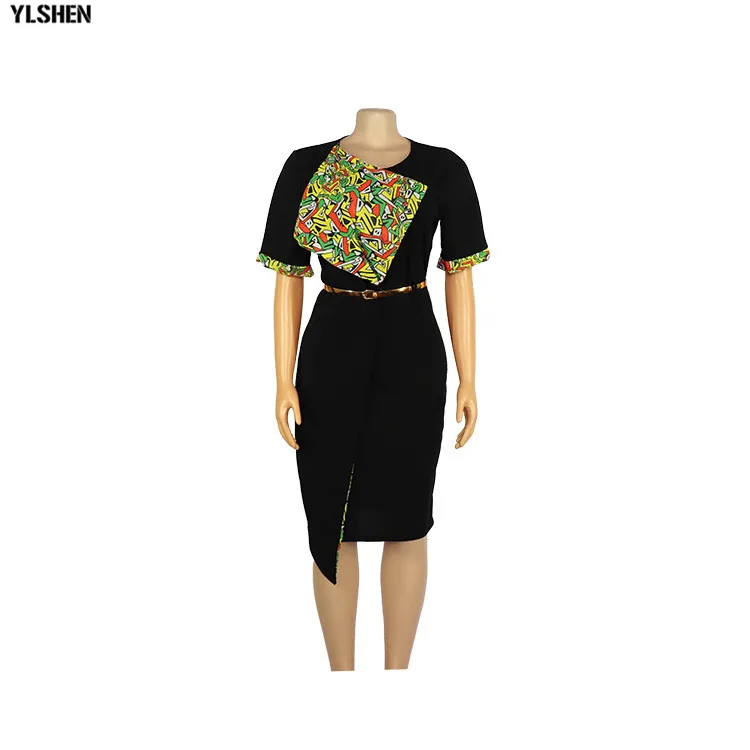 African Dresses For Women African Clothes Africa Dress Fashion Patchwork Print Dashiki Clothing Ankara Plus Size Evening Dress 01