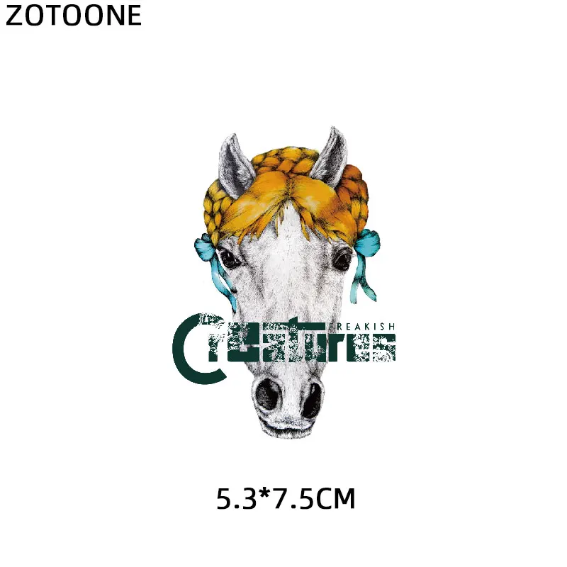 ZOTOONE с принтом животных собаки, кота, медведя, Переводные железные для Костюмы передачи тепла приложений DIY Футболка Аппликации, наклейки E - Цвет: ZT1317