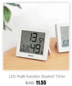 Светодиодный Многофункциональный студенческий таймер электронный будильник электронный термометр Настольные Цифровые часы с гигрометром офисные часы