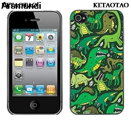 KETAOTAO Cartoon Dinosaur Green T Rex Phone Cases for iPhone 4S 5C 5S 6S 7 8 Plus X Samsung S8 Case Soft TPU Rubber Silicone | Мобильные