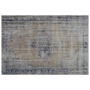 

Handmade Gray Vintage Overdyed Turkish Area Rug 183x262 Cm-6'0''X8'7''