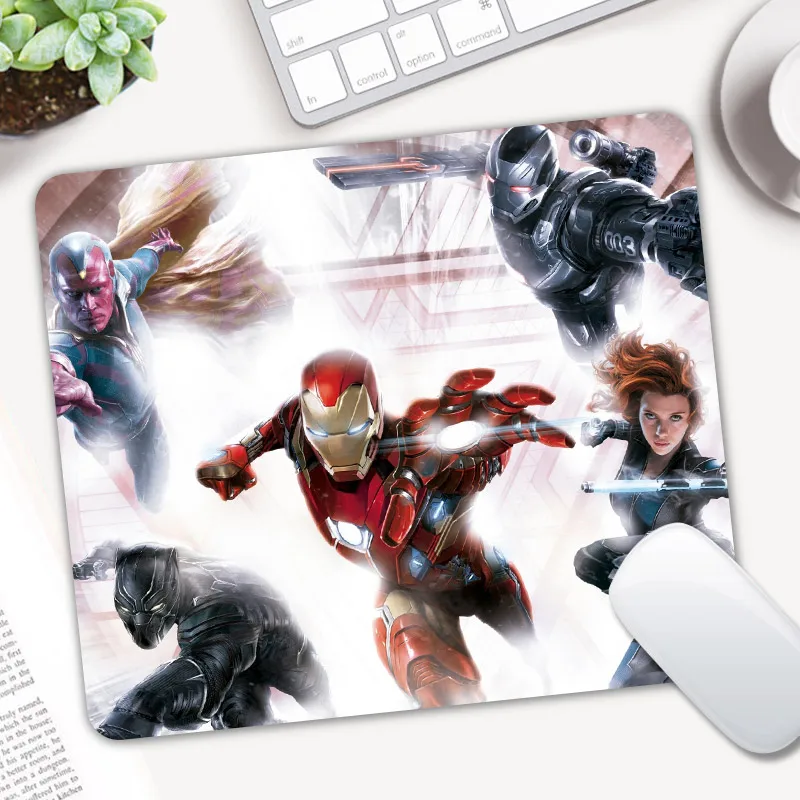 

Marvel Avengers Black Widow Iron Man Mouse Pad Gamer Gaming Mousepad Fashion Computer Keyboard Desk Mice Mat