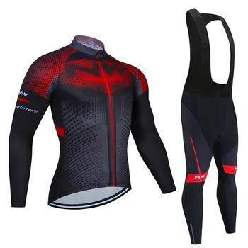 

New 2019 NW Autumn Long Sleeve Cycling Clothing Set Breathable Bicycle Wear MTB Bike Cycling Jersey Ropa Maillot Ciclismo