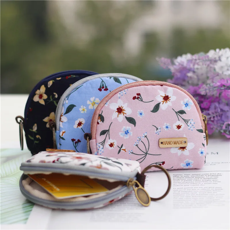 Money Holder Makeup Floral Women's Flower Zip Purse Coin Bag Wallet Handbag 