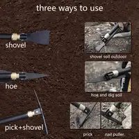 Multifunctional Folding Shovel with Carrying Pouch Lightweight Portable Camping Shovels for DiggingTactical Shovel Pickaxe Hoe 2