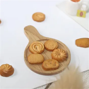 

7pcs Mini Food Bread Ornament Miniature Dollhouse Decor Doll house Accessories Fake Croissant For Dollhouse Decals