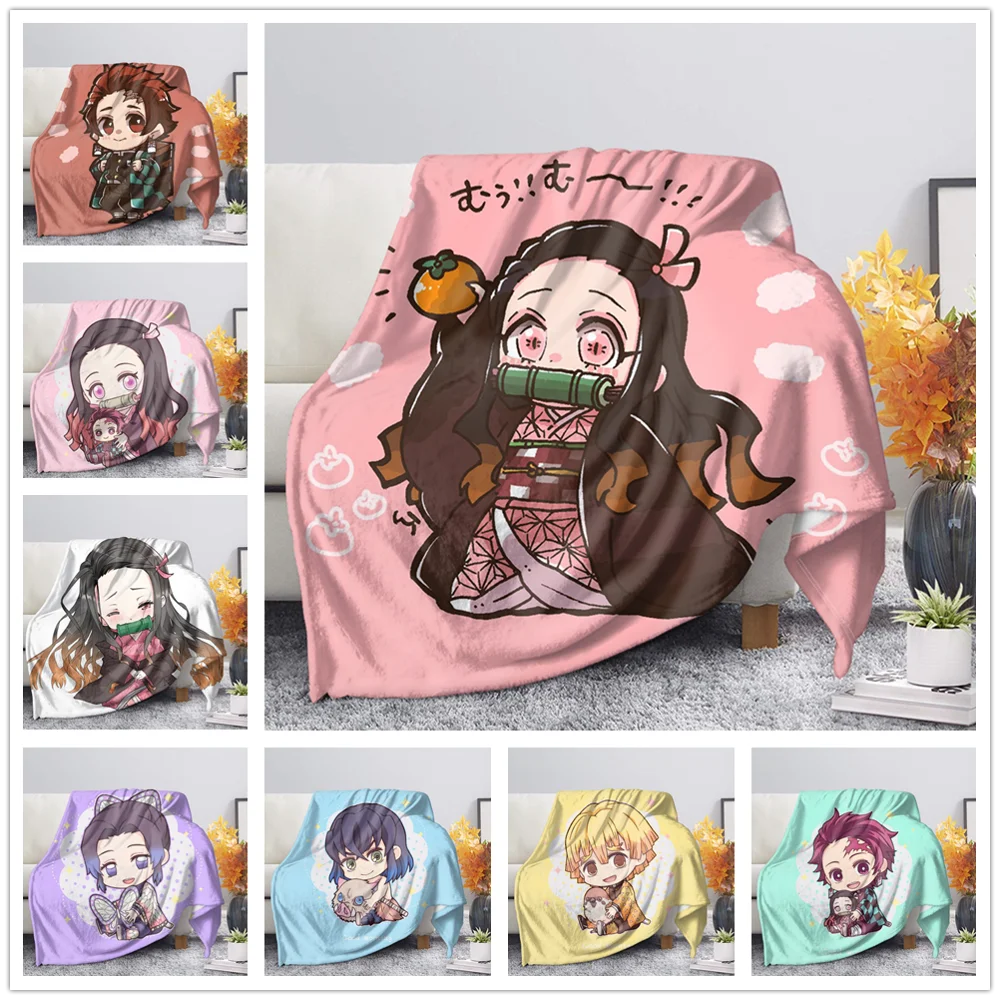 

Upetstory Devil's Blade Anime Duvet Home Decorative Cartoon Demon Slayer Spring/Autumn Fleece Blankets for Children Kids Bedding