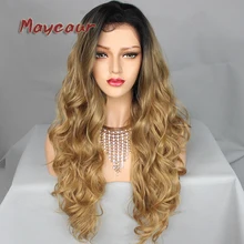 Maycaur бесклеевые синтетические парики на кружеве черный серый/оранжевый/зеленый/Блонд/розовый длинные натуральные парики с прямыми волосами для черных женщин