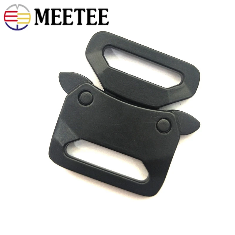 Meetee 2/5 шт ID20/25 мм металлический автоматического спуска пряжки ремня двухщелевая Пряжка DIY светодиодный Многофункциональный фонарик для использования вне дома, ремешок крюк с защелкой