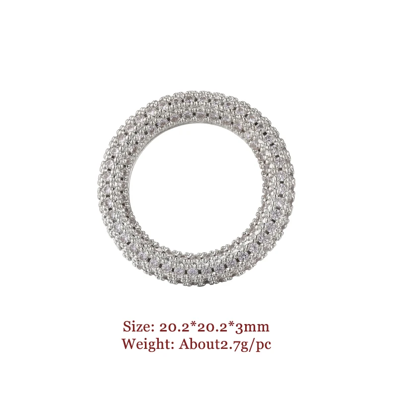 High Quality Pave Micro- Zircon Closed Circle Clasps DIY Jewelry Making Supplies Necklace Pendants Accessories