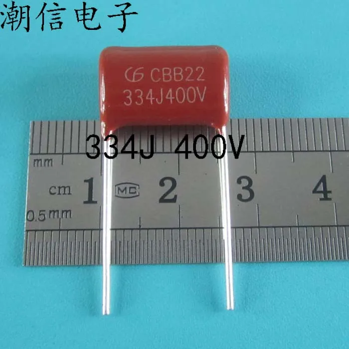 

Конденсатор CBB22 334j 0,33 мкФ 330nf 400V шаг: 15 мм