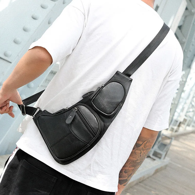 Men's Small Messenger Bag Famous Brand Vintage Crossbody Bags For Men PU Leather Black Handbag Male Sling Clutch Free Shipping